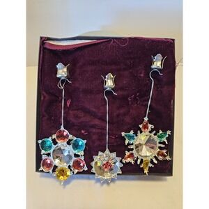 Vintage Tin Handmade Brilliant Snowflake Christmas Candle Holders Wm. J....